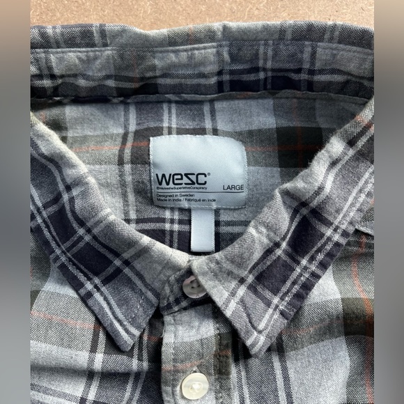 WESC Button-Down Flannel Shirt - Picture 3 of 5